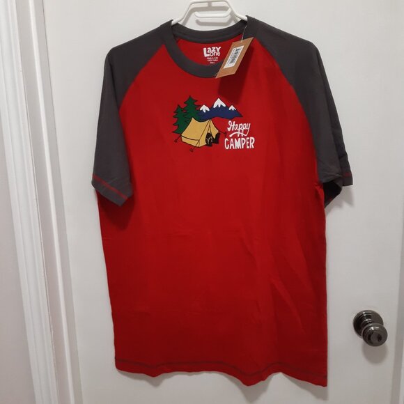 New Lazy One Unisex Happy Camper Tshirt Size L - Picture 6 of 6